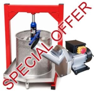 LCJ23 fruit press and electric apple crusher combo for pressing apples or pears