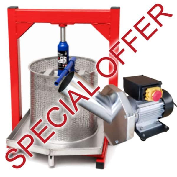 LCJ23 fruit press and electric apple crusher combo for pressing apples or pears