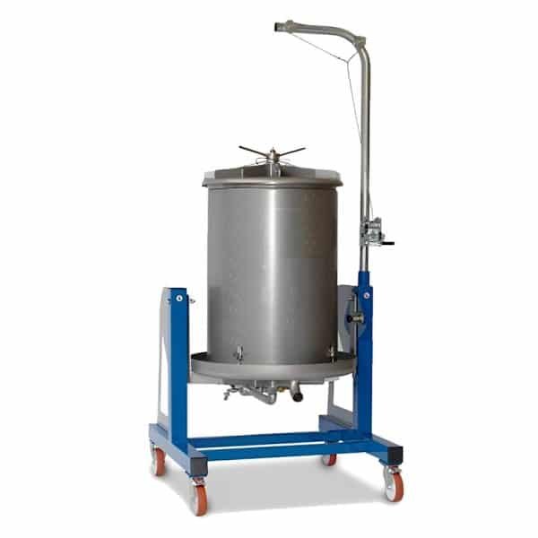 Zambelli stainless steel hydropress with crane - water opearted fruit press