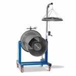 Zambelli stainless steel hydropress with crane - water opearted fruit press - 2