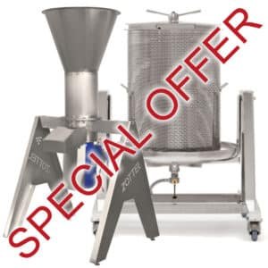 ZOTTEL hydropress and electric apple crusher combo