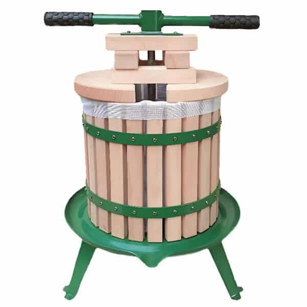 Apple Press TP12 (12 Litre) – Traditional Wooden Apple & Cider Press with Double Handles