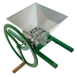 Manual Apple Crusher with Heavy Flywheel, Stainless Steel Hopper and Cutting Blades