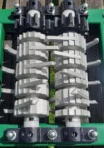 Manual Apple Crusher with Heavy Flywheel, Stainless Steel Hopper and Cutting Blades - crushing rollers