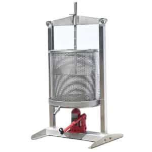 Hydraulic fruit press 30 L - all stainless steel - jack under the basket