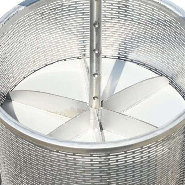 Hydraulic fruit press 30 L - all stainless steel - reinforced pressing plate