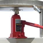 Hydraulic fruit press 30 L - all stainless steel - jack under the basket - 2-ton pressure