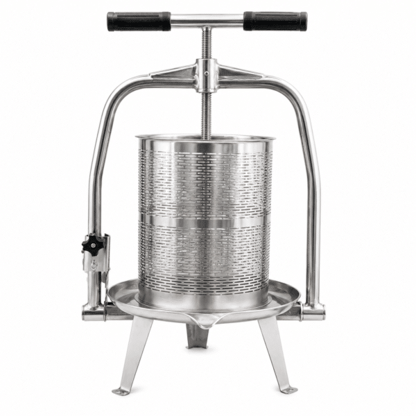 All-stanless steel crossbeam cider press, apple press, fruit press (14 litre)